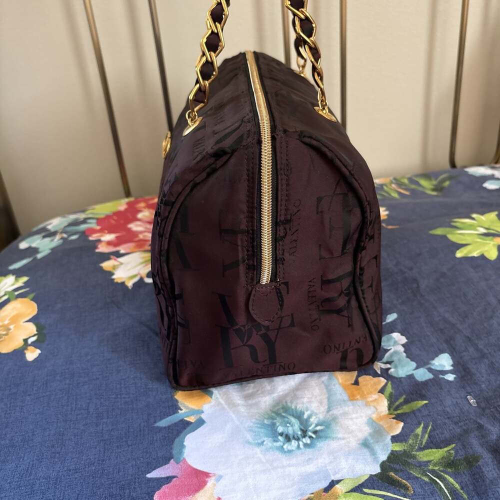 Valentino Les Sacs Burgundy Tone on Tone VERY VALENTINO Double Handle Satchel - Picture 15 of 16